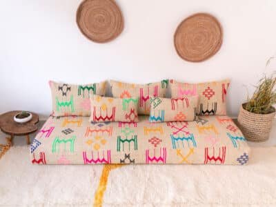 6 ft Beige Floor Sofa Morocco - Image 3