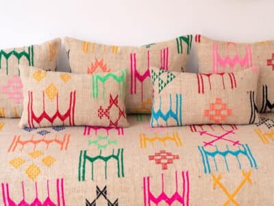 6 ft Beige Floor Sofa Morocco - Image 10