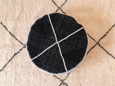 20X6'' Ottoman Morocco Black - Image 2
