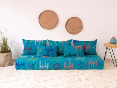 Turquoise Floor Sofa