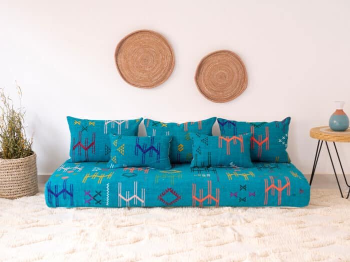 Turquoise Floor Sofa
