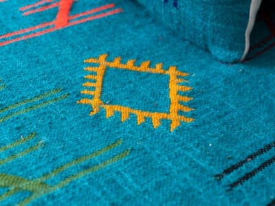 6 ft Turquoise Floor Sofa Morocco - Image 12
