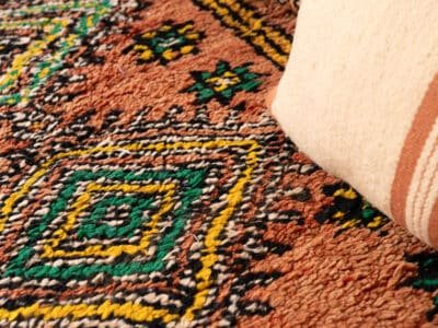 7 ft Bohemian Moroccan Floor Couch Vintage - Image 14