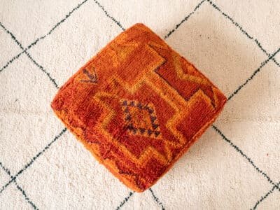 24X24X8'' Berber Ottoman Orange - Image 2