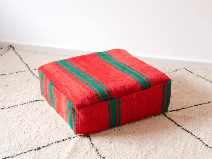 Berber Pouf Red