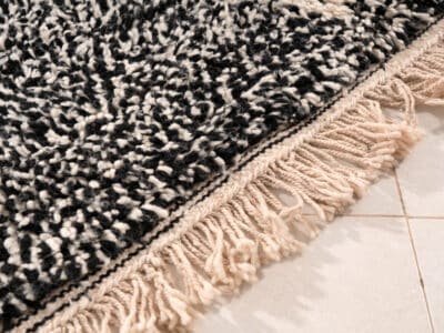 5x9 Modern Moroccan Carpet Black - Image 5