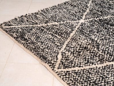 5x9 Modern Moroccan Carpet Black - Image 6