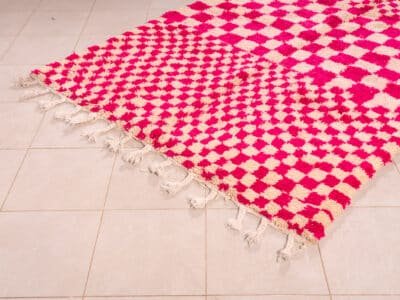 5x8 Pink Checkered Rug Beni - Image 4