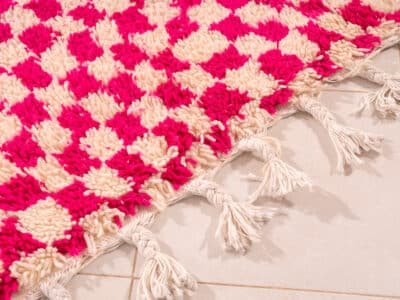 5x8 Pink Checkered Rug Beni - Image 5