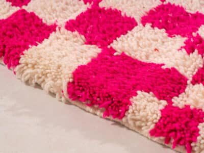 5x8 Pink Checkered Rug Beni - Image 6