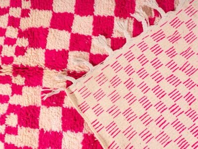 5x8 Pink Checkered Rug Beni - Image 8