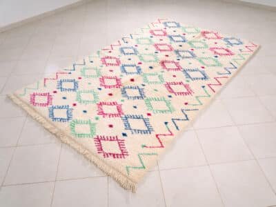 5x8 Berber Rug White - Image 2