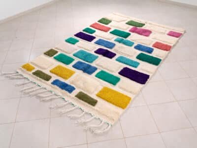 5x8 Morocco Multicoloured Rug - Image 2