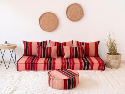 180cm // 6 ft Moroccan Boho Floor Sofa - Image 2