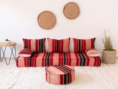 180cm // 6 ft Moroccan Boho Floor Sofa - Image 3