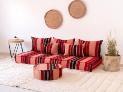 180cm // 6 ft Moroccan Boho Floor Sofa - Image 4
