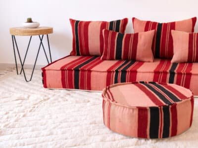 180cm // 6 ft Moroccan Boho Floor Sofa - Image 9