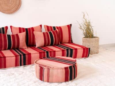 180cm // 6 ft Moroccan Boho Floor Sofa - Image 8