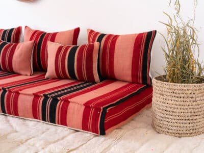 180cm // 6 ft Moroccan Boho Floor Sofa - Image 7