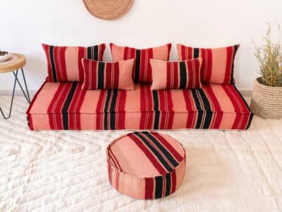180cm // 6 ft Moroccan Boho Floor Sofa - Image 5