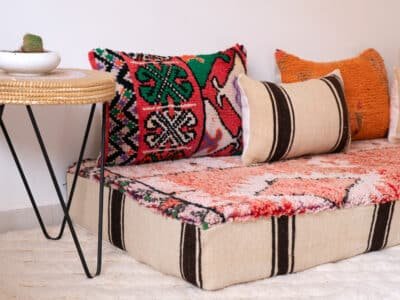 210cm // 7 ft Boho Floor Sofa - Image 9