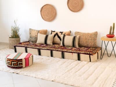 210cm // 7 ft Boho Floor Couch - Image 3