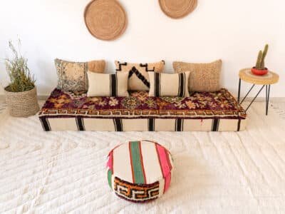 210cm // 7 ft Boho Floor Couch - Image 4
