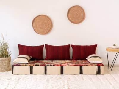 180cm // 6 ft Moroccan Boho Floor Couch - Image 2