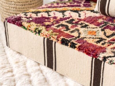 180cm // 6 ft Moroccan Boho Floor Couch - Image 10