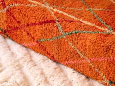 6 ft // 180 cm Boho Floor Sofa Orange - Image 10