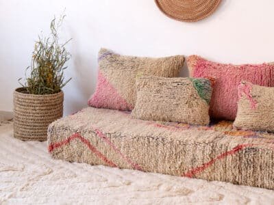 6 ft Modern Berber Floor Sofa - Image 9
