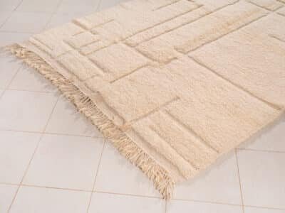 6x9 White Beni Rug - Image 4