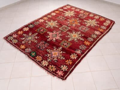 6x8 Vintage Wool Rug Red - Image 2