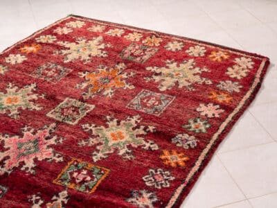6x8 Vintage Wool Rug Red - Image 3