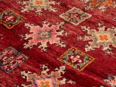 6x8 Vintage Wool Rug Red - Image 5