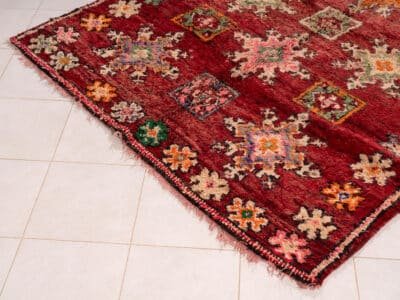 6x8 Vintage Wool Rug Red - Image 4