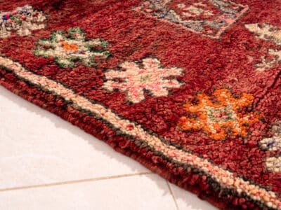 6x8 Vintage Wool Rug Red - Image 7