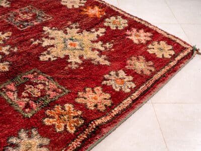6x8 Vintage Wool Rug Red - Image 6
