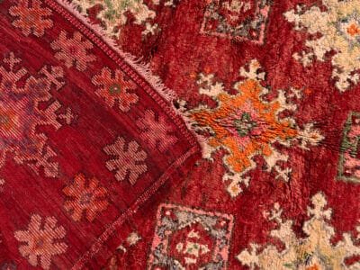 6x8 Vintage Wool Rug Red - Image 8