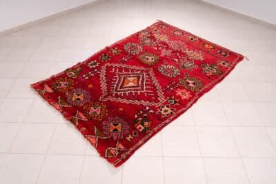 5x8 Red Vintage Morocco Rug - Image 2