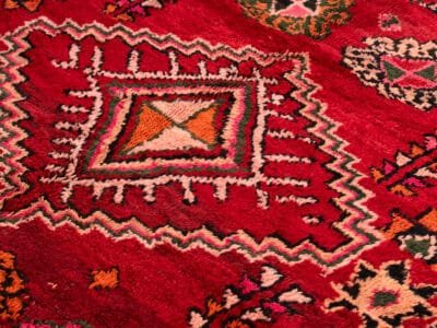 5x8 Red Vintage Morocco Rug - Image 3