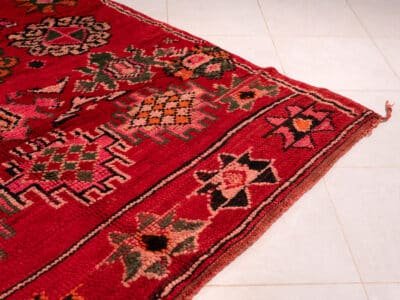 5x8 Red Vintage Morocco Rug - Image 6