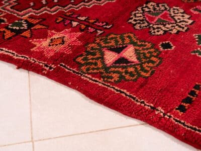 5x8 Red Vintage Morocco Rug - Image 7