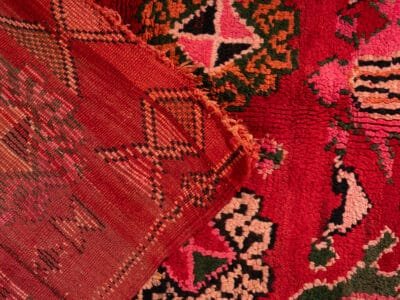 5x8 Red Vintage Morocco Rug - Image 9