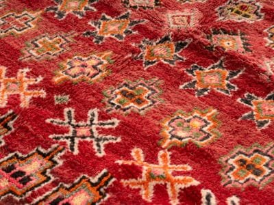 6x8 Red Wool Vintage Carpet - Image 7