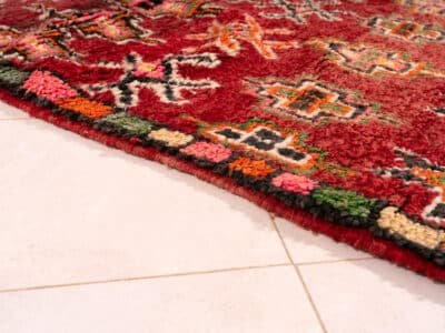 6x8 Red Wool Vintage Carpet - Image 6