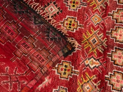 6x8 Red Wool Vintage Carpet - Image 8