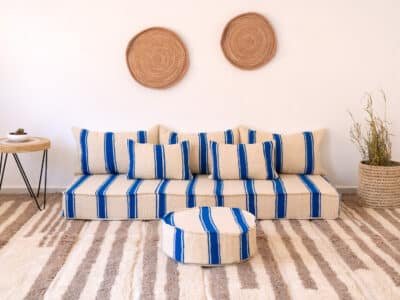 Floor Couch Set Blue