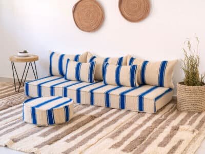 Floor Couch Set Blue