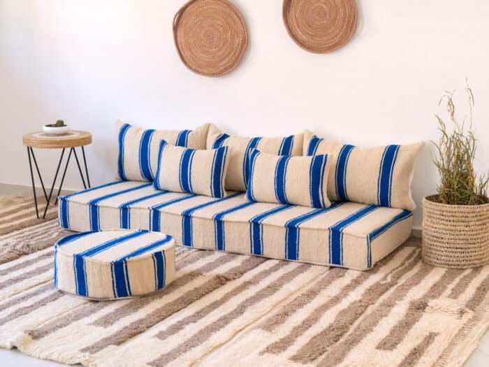 Floor Couch Set Blue